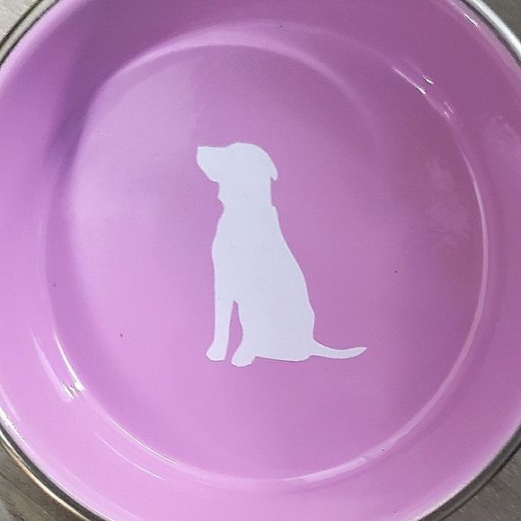 Lavender stainless steel pet dog food bowl dog ico - Picture 3 of 3